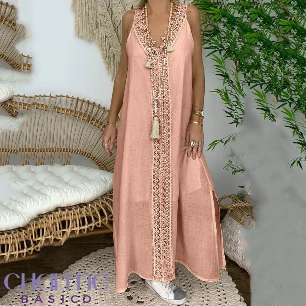 Vestido Anastasia: A Elegância Da Nova Coleção Para Mulheres Que Buscam Sofisticação Pink / P