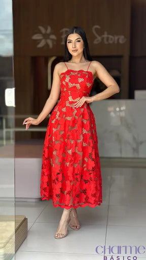 Vestido Eliza – A Elegância em Cada Detalhe ✨❤️