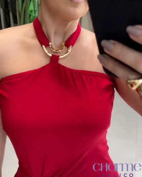 Vestido Midi Glamour – Sofisticação e Elegância em Cada Detalhe