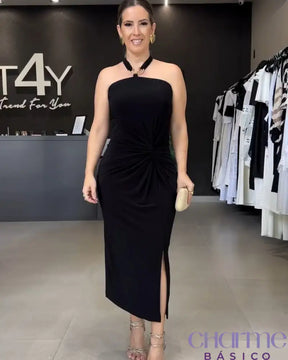 Vestido Midi Glamour – Sofisticação e Elegância em Cada Detalhe