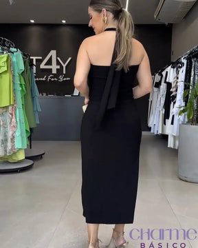 Vestido Midi Glamour – Sofisticação e Elegância em Cada Detalhe