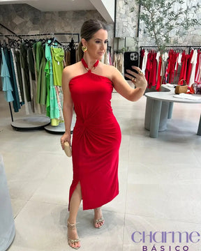 Vestido Midi Glamour – Sofisticação e Elegância em Cada Detalhe