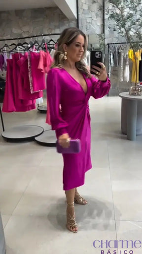 Vestido Midi Isadora – Sofisticação e Elegância para Ocasiões Especiais!