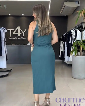 Vestido Midi Sophia – Elegância e Sofisticação em Cada Detalhe!