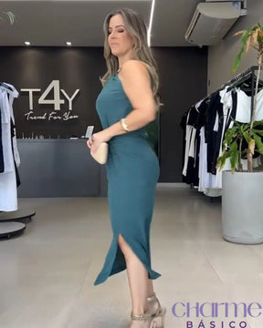 Vestido Midi Sophia – Elegância e Sofisticação em Cada Detalhe!